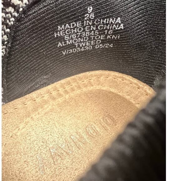 Old Navy Black & Silver Knit Tweed Almond Toe Ballet Flats - Size 9 - Picture 6 of 6